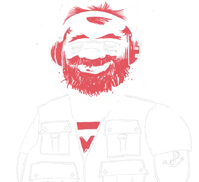 Illustrasjon av trivelig fyr