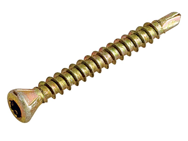 Bilde av Gulv-/listeskrue elforsinket gulkromatisert ovalt 