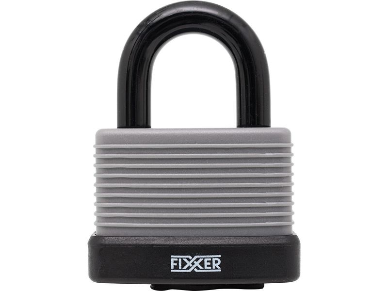 Bilde av Hengelås aluminium plastbelagt grå herdet bøyle