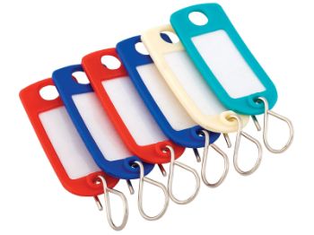 Bilde av Nøkkelmerke plast ass farger 50x25mm 6 stk.