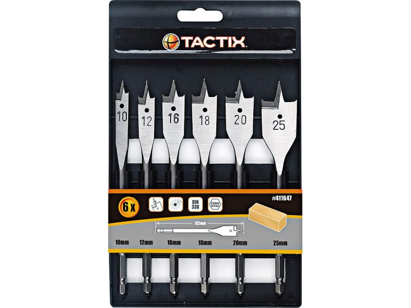 Bilde av Borsett flatbor tre 6 deler 10-25 mm