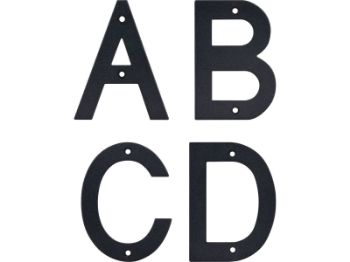 Bilde av Husbokstav rustfritt svart 100mm