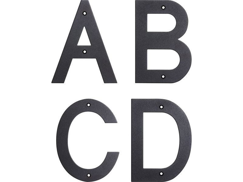 Bilde av Husbokstav rustfritt svart 150mm