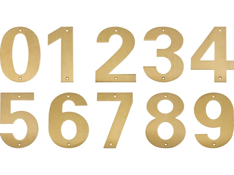 Bilde av Husnummer messing matt 150mm