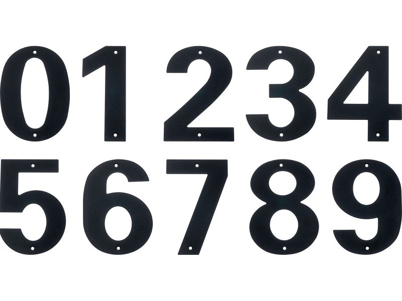 Bilde av Husnummer rustfritt svart 150mm