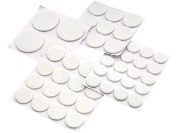 Bilde av Møbelfilt assortert selvklebende hvit 49 stk.