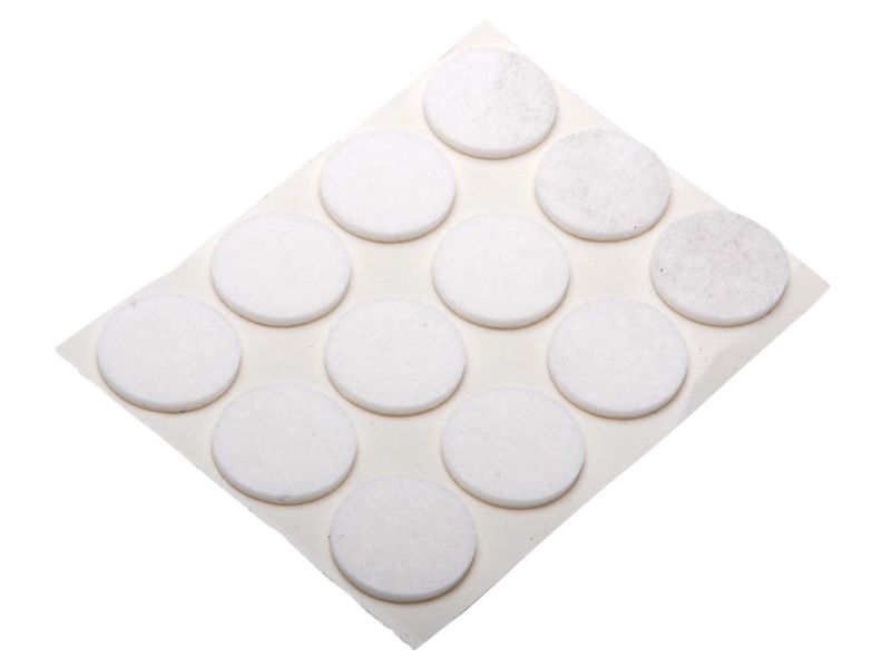 Bilde av Møbelfilt selvklebende hvit Ø38 4 stk.