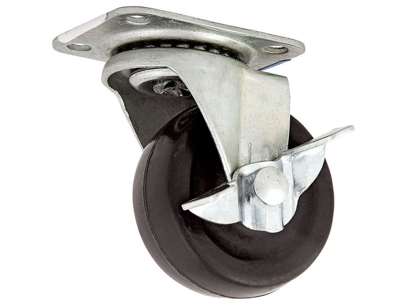 Bilde av Møbeltrinse dreielig m/brems elforsinket/gummi 