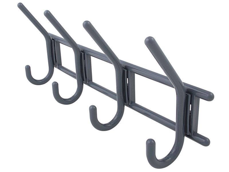 Bilde av Knaggrekke - 4 plast/grå 363x146mm