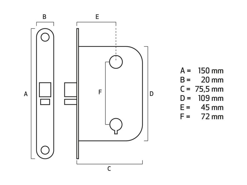Bilde av Låskasse innerdør 72014 elforsinket