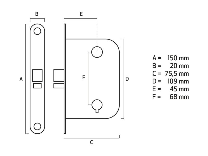 Bilde av Låskasse innerdør 72016 elforsinket