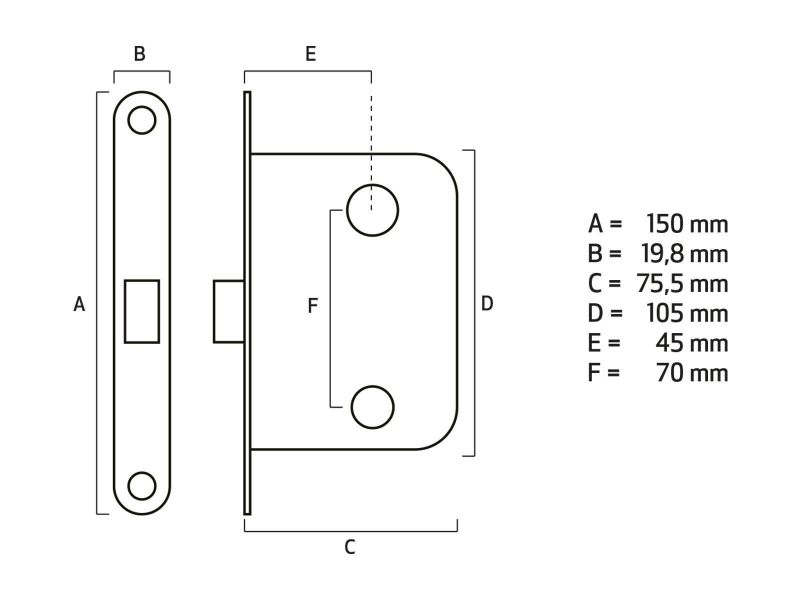 Bilde av Låskasse innerdør 70111 elforsinket