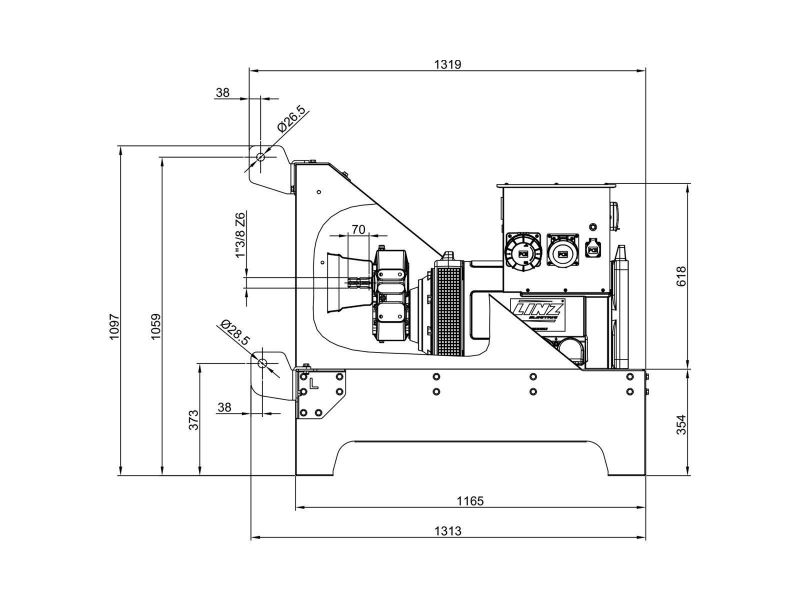 Bilde av Strømaggregat Farmer 50L 230V traktordrevet
