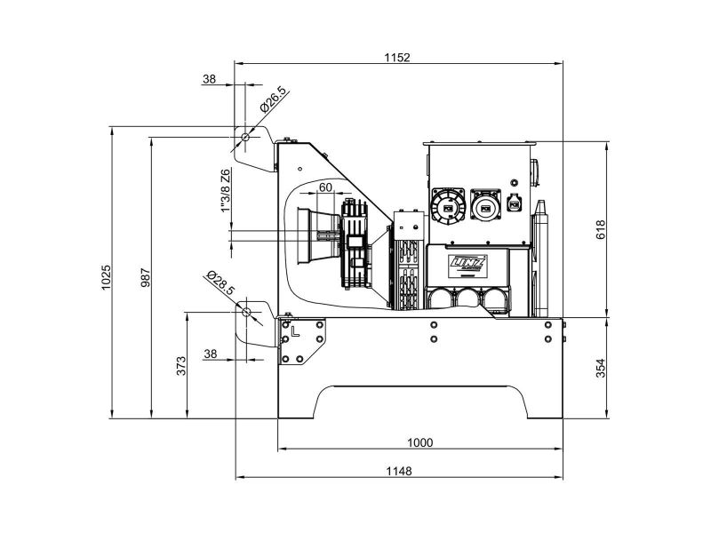 Bilde av Strømaggregat Farmer 42L 400V traktordrevet