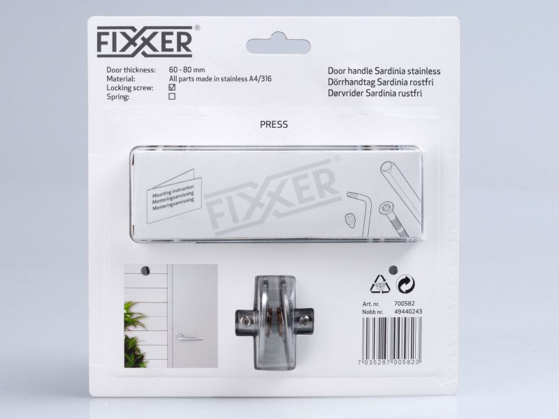 Bilde av Dørvrider Sardinia rustfri A4