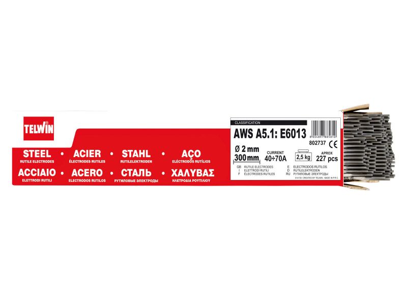 Bilde av Sveiseelektrode rutil Ø2,0 mm 2,5 kg 227 stk