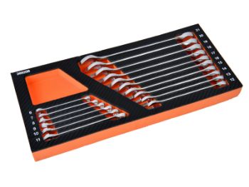 Bilde av Verktøysett f/vogn 16 deler kombinasjonsnøkler