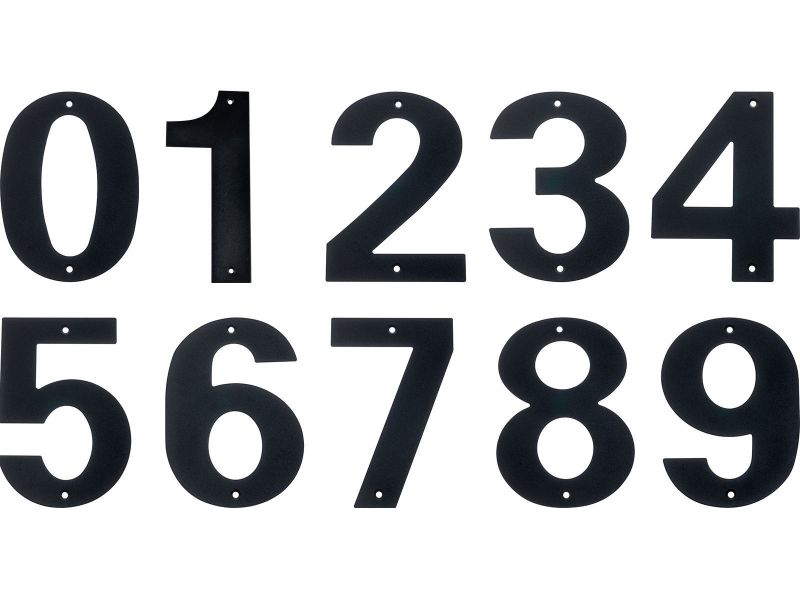 Bilde av Husnummer rustfritt svart 200mm