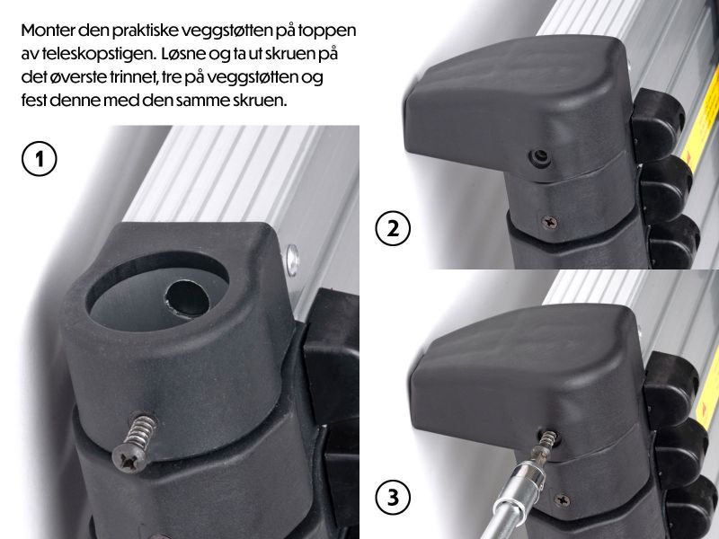 Bilde av Teleskopstige alum 2,6m 9 trinn