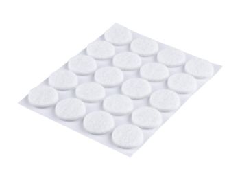 Bilde av Møbelfilt selvklebende hvit Ø 17 20 stk.