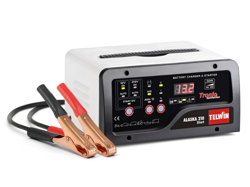 Bilde av Lader med hjelpestarter Alaska 210 12/24V 25/300A