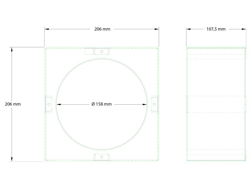 Bilde av Veggkassett for tynne vegger for EVR-160/EVR-160X