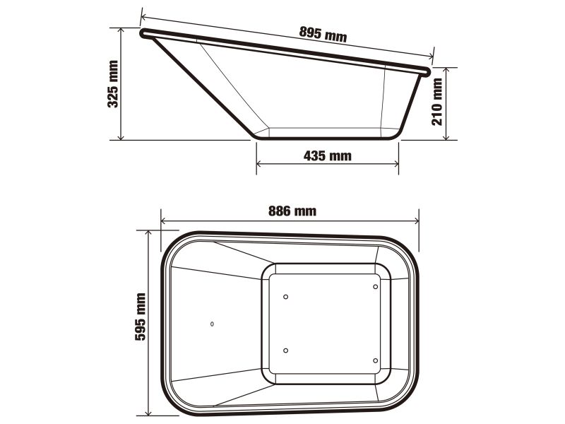 Bilde av Trillebår el TE150 80 l 150 kg 500W 24V/12Ah