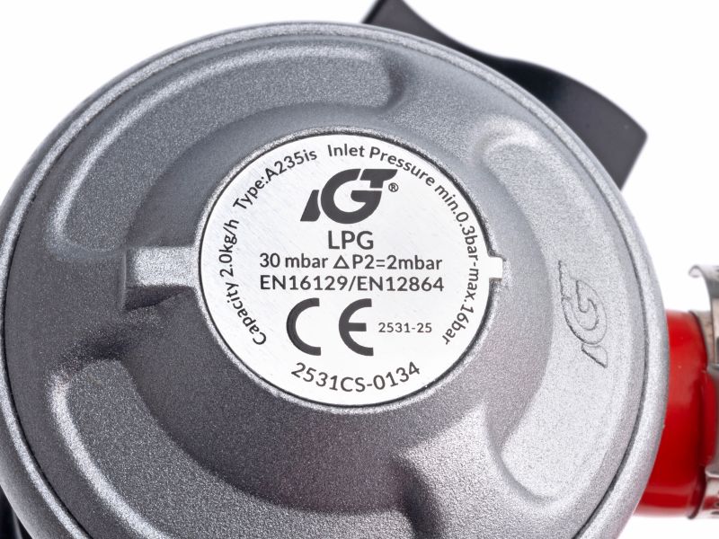 Bilde av Gassregulator Qlick-On m/1,5m med slange og slangeklemmer