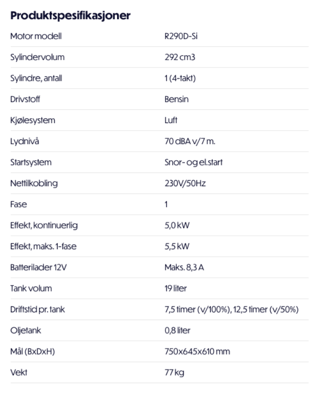 Bilde av Strømaggregat PM 6000iR inverter bensin (brukt/demo)